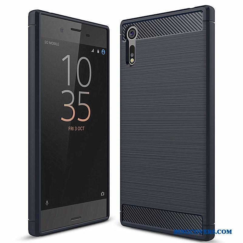 Sony Xperia Xz Telefon Etui Blå Blød Silikone Mobiltelefon Cover Alt Inklusive