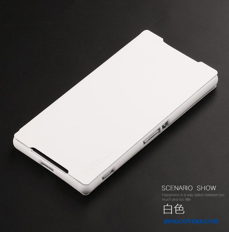 Sony Xperia Z2 Alt Inklusive Folio Hvid Telefon Etui Cover Anti-fald Beskyttelse