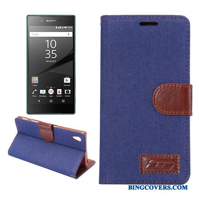 Sony Xperia Z5 Etui Beskyttelse Blå Blød Mønster Mobiltelefon Telefon