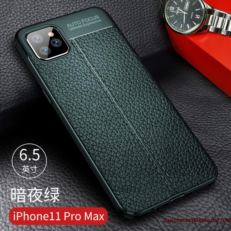 iPhone 11 Pro Max Kreativ Af Personlighed Anti-fald Beskyttelse Grøn Business Etui