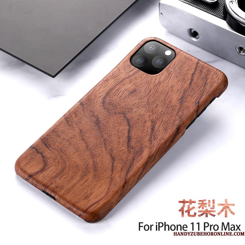 iPhone 11 Pro Max Ny Massivt Træ Kreativ Beskyttelse Af Personlighed Cover Telefon Etui