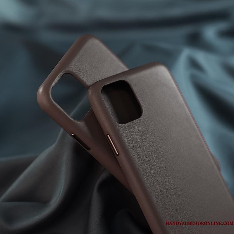 iPhone 11 Pro Ny Beskyttelse Trendy Læder Etui Ægte Læder Net Red
