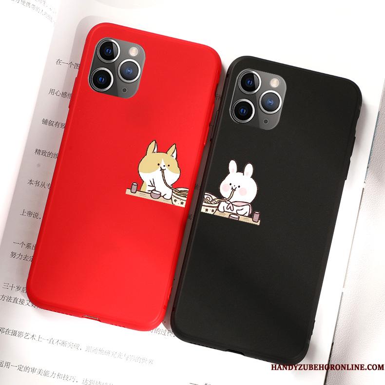 iPhone 11 Pro Rød Telefon Etui Beskyttelse Hund Silikone Nuttet Cover