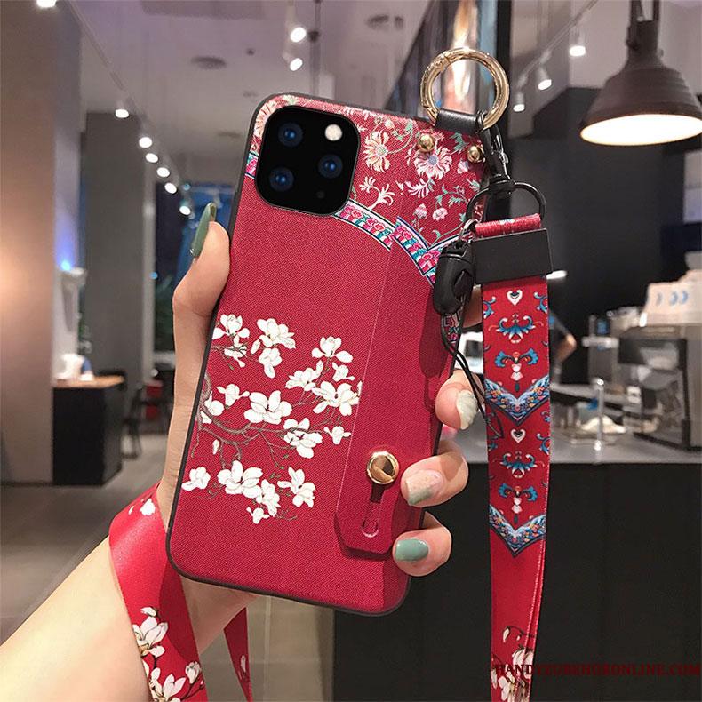 iPhone 11 Pro Vind Telefon Etui Rød Hængende Ornamenter Net Red Beskyttelse Tassel