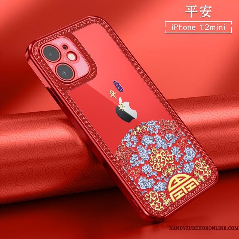 iPhone 12 Mini Kinesisk Stil Etui Mini Blød Alt Inklusive Gennemsigtig Ny