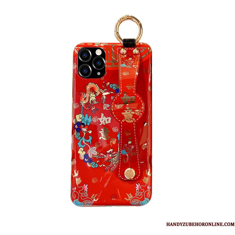 iPhone 12 Pro Max Net Red Cover Etui Anti-fald Rød Alt Inklusive Ny