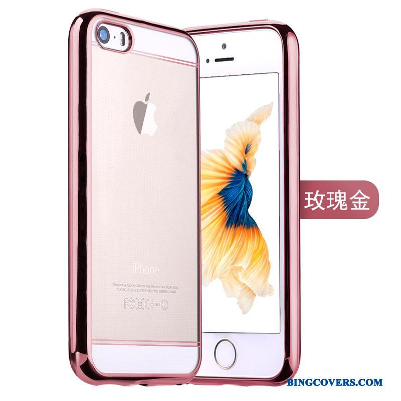 iPhone 5/5s Beskyttelse Rosa Guld Belægning Telefon Etui Cover Mobiltelefon Silikone