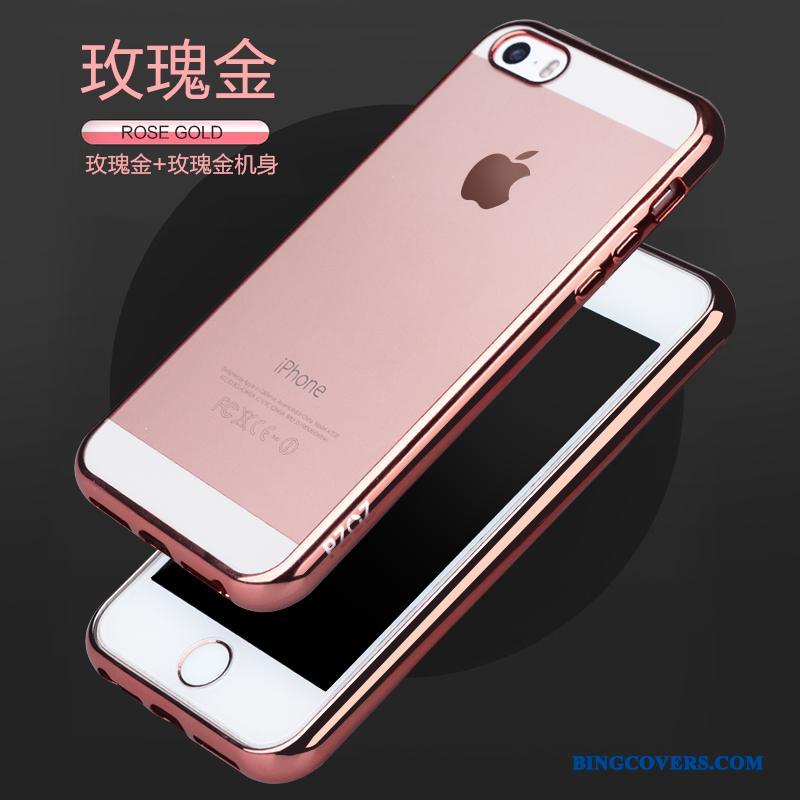 iPhone 5/5s Etui Blød Anti-fald Rosa Guld Simple Alt Inklusive Cover Trend