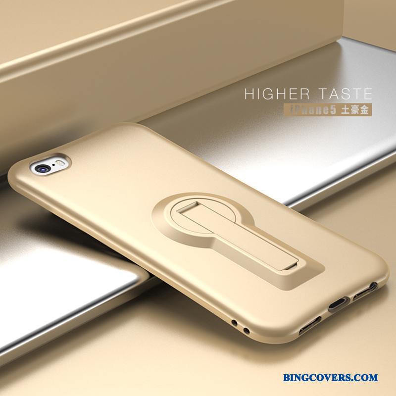 iPhone 5/5s Etui Cover Anti-fald Alt Inklusive Nubuck Simple Hængende Ornamenter Guld