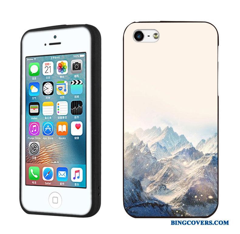 iPhone 5/5s Simple Telefon Etui Blød Af Personlighed Smukke Hvid Mode