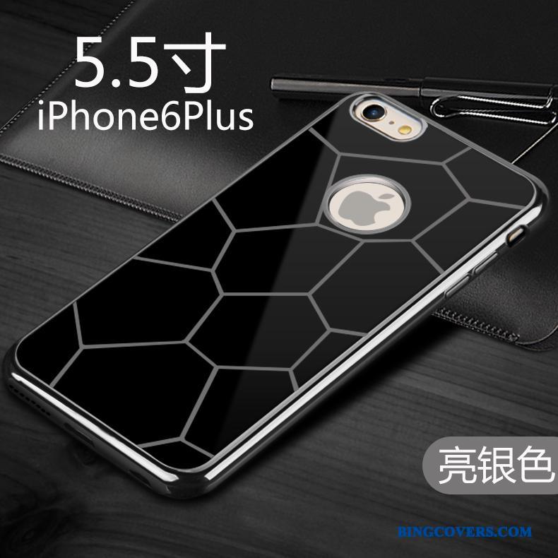 iPhone 6/6s Plus Cover Blød Telefon Etui Sølv Sort Silikone Europa