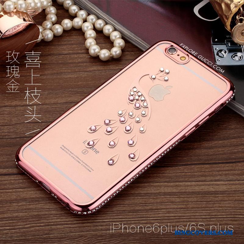 iPhone 6/6s Plus Telefon Etui Strass Trend Rosa Guld Hængende Ornamenter