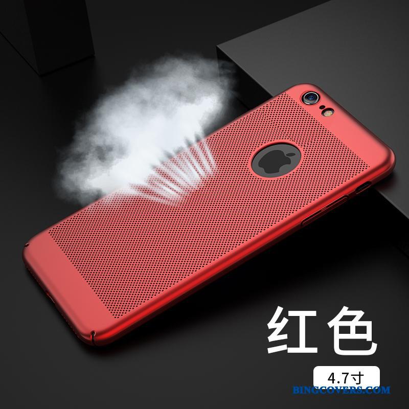 iPhone 6/6s Tynd Trend Rød Cover Udstrålende Telefon Etui Nubuck