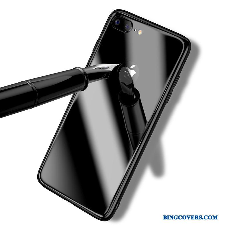 iPhone 7 Etui Cover Hærdet Glas Sort Alt Inklusive Anti-fald Telefon
