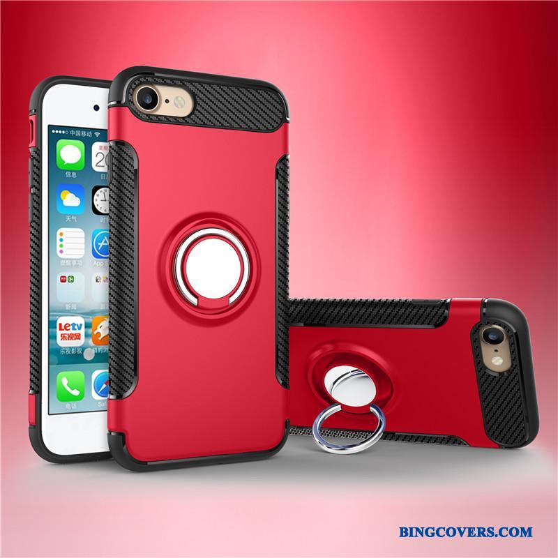 iPhone 7 Plus Etui Armour Ring Rød Silikone Alt Inklusive Blød