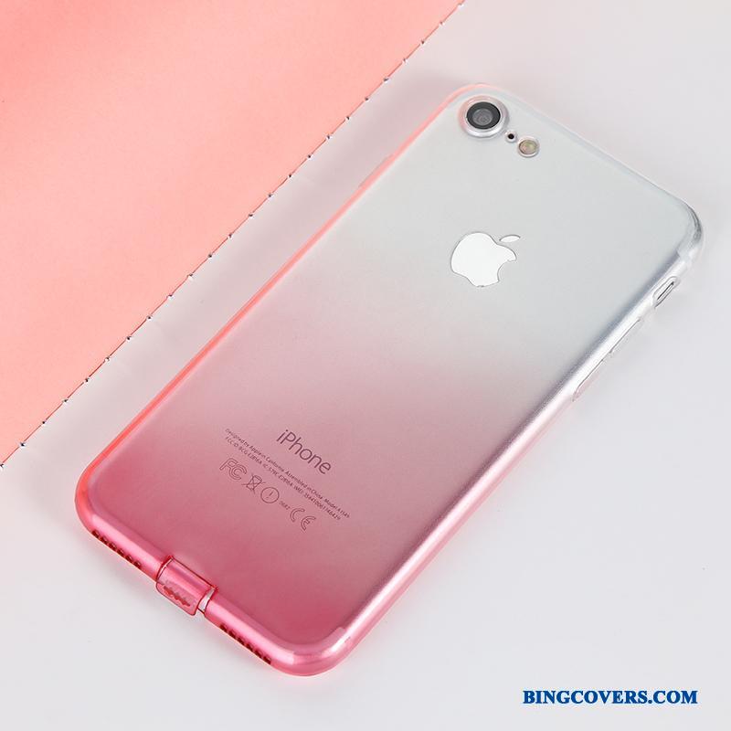 iPhone 7 Plus Rød Telefon Etui Blød Grøn Gradient Farve Kreativ Gennemsigtig