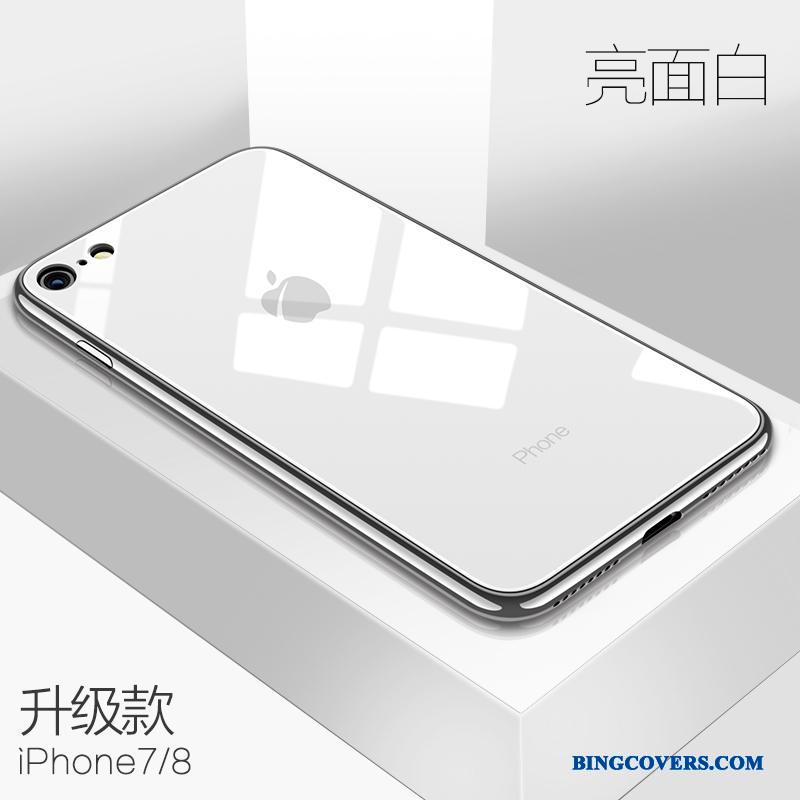iPhone 7 Sølv Ny Silikone Anti-fald Pu Telefon Etui Glas