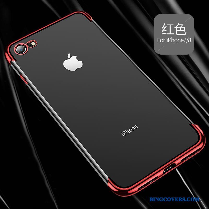 iPhone 8 Anti-fald Silikone Blød Rød Telefon Etui Trendy Cover