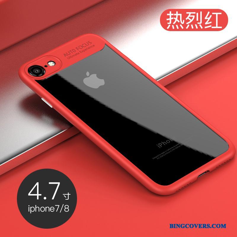 iPhone 8 Blød Silikone Beskyttelse Rød Cover Telefon Etui Trend