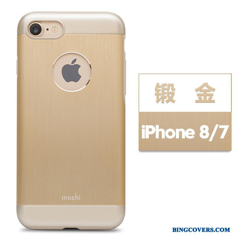 iPhone 8 Metal Guld Cover Hver Dag Beskyttelse Telefon Etui