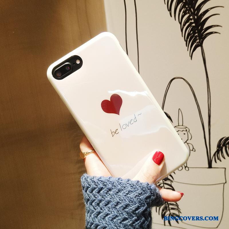 iPhone 8 Plus Blå Kærlighed Etui Trend Silikone Blød Cover