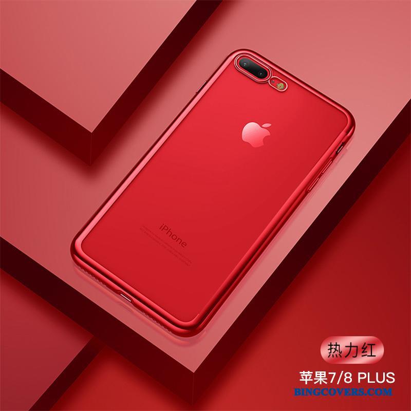iPhone 8 Plus Rød Silikone Af Personlighed Telefon Etui Blød Gennemsigtig Kreativ