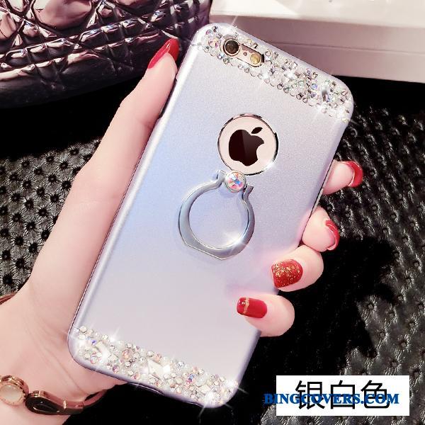 iPhone 8 Sølv Silikone Knapper Kreativ Telefon Etui Af Personlighed Ring