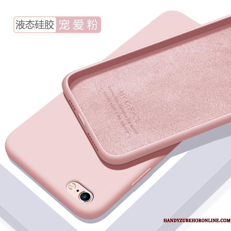 iPhone Se 2020 Cover Solid Farve Tynd Nubuck Silikone Lyserød Telefon Etui