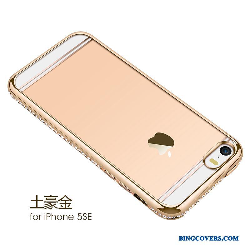 iPhone Se Telefon Etui Strass Trend Rosa Guld Cover Beskyttelse Luksus