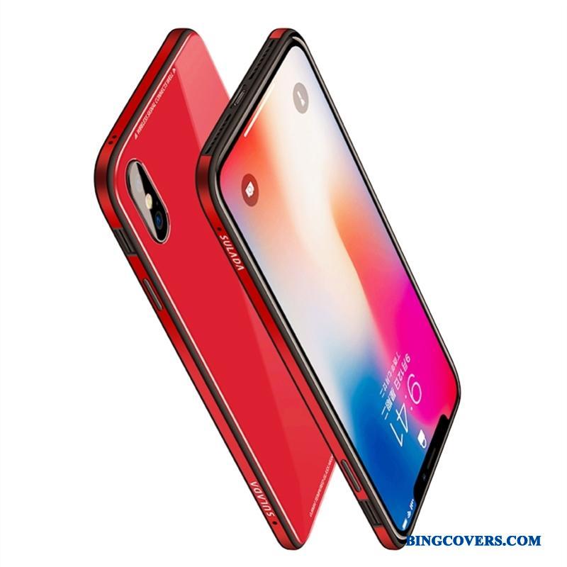 iPhone X Etui Trendy Ny Glas Rød Alt Inklusive Anti-fald Cover