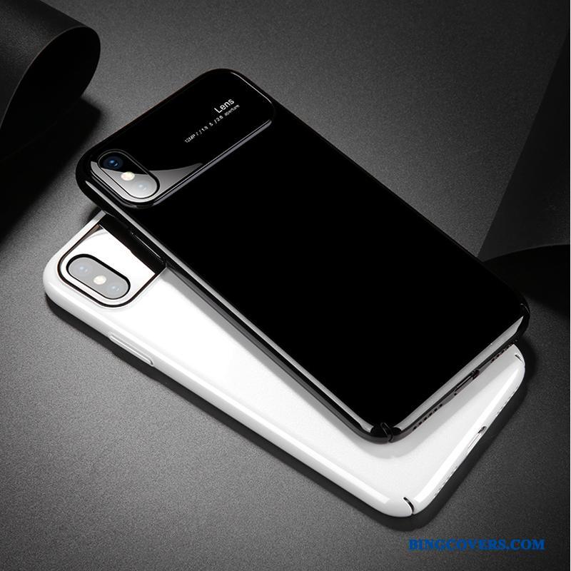 iPhone X Sort Spejl Anti-fald Trend Telefon Etui Cover Glas