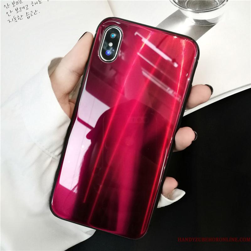 iPhone Xs Telefon Etui Glas Alt Inklusive Elskeren Luksus Rød Cover